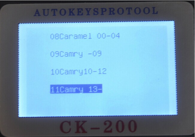 CK-200 प्रमुख प्रोग्रामर स्क्रीन डिस्प्ले -6