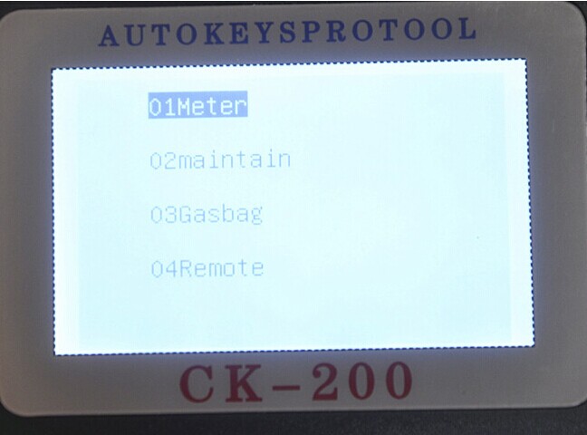 CK-200 प्रमुख प्रोग्रामर स्क्रीन डिस्प्ले -7