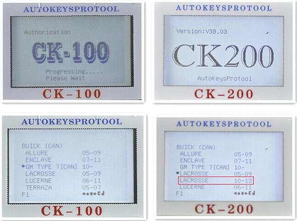 CK200 CK100 1 से तुलना करें