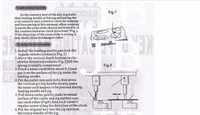 368A कुंजी काटना डुप्लिकेट मशीन निर्देश 4