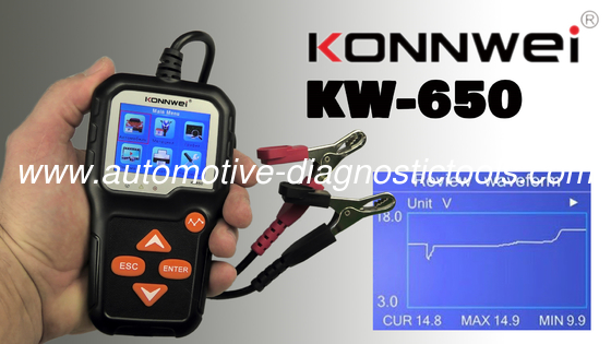 अच्छी कीमत KONNWEI KW650 बैटरी परीक्षक 6V-12V कार मोटरसाइकिल बैटरी परीक्षक ऑनलाइन