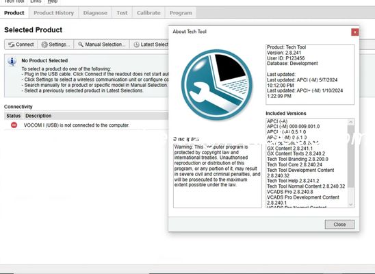 अच्छी कीमत 2025 वोल्वो प्रीमियम टेक टूल पीटीटी2 के लिए।8.241 वीओसीओएम/वीओसीओएम II के लिए सॉफ्टवेयर+एसीपीआई+डेवलपमेंट टूल ऑनलाइन