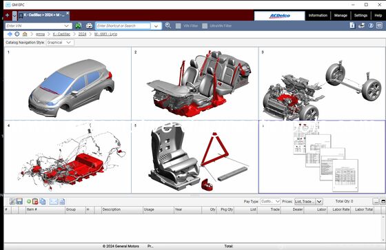 अच्छी कीमत [जीएम ईपीसी] 2025.03 जीएमएनए जनरल मोटर्स वाहन ईपीसी उत्तर अमेरिका के लिए स्पेयर पार्ट्स कैटलॉग ऑनलाइन