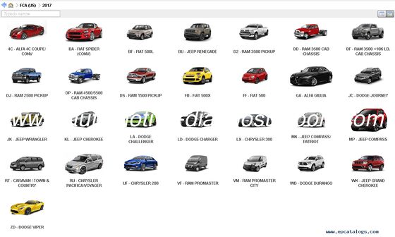 अच्छी कीमत 【क्रिसलर ईपीसी】2025.07 एफसीए ईपीसी5 क्रिसलर के लिए स्पेयर पार्ट्स कैटलॉग ऑनलाइन
